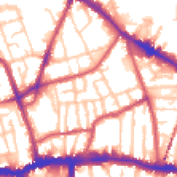 Daytime road noise heatmap for SE15 1QB