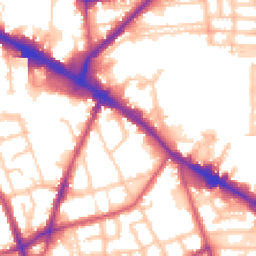Daytime road noise heatmap for SE15 1RY