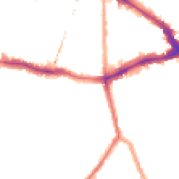 Night-time road noise heatmap for SE15 2AN
