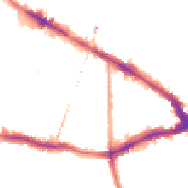 Night-time road noise heatmap for SE15 2LF
