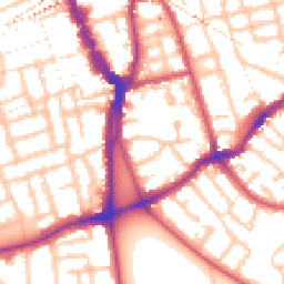 Daytime road noise heatmap for SE15 3NY