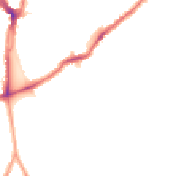 Night-time road noise heatmap for SE15 3PU