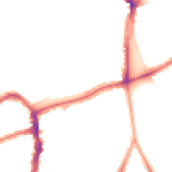 Night-time road noise heatmap for SE15 4HZ