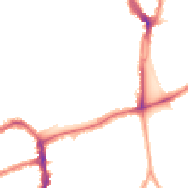 Night-time road noise heatmap for SE15 4JA