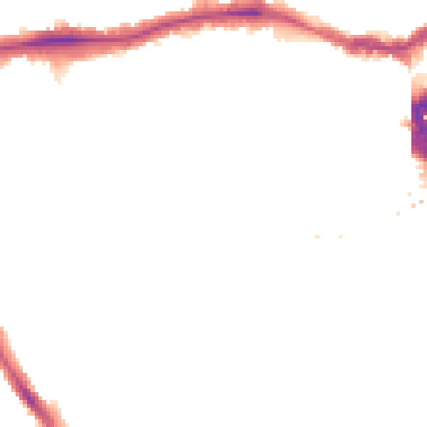 Night-time road noise heatmap for SE15 5AJ