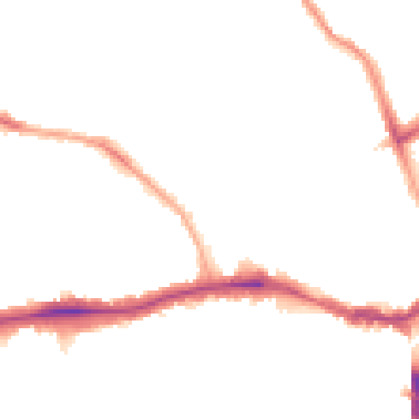 Night-time road noise heatmap for SE15 5JL