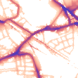 Daytime road noise heatmap for SE16 2BD