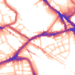 Daytime road noise heatmap for SE16 2BE