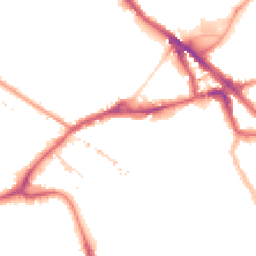 Night-time road noise heatmap for SE16 2BH