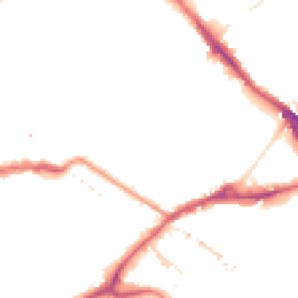 Night-time road noise heatmap for SE16 2DP