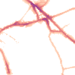 Night-time road noise heatmap for SE16 2NY