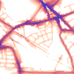 Daytime road noise heatmap for SE16 2RP