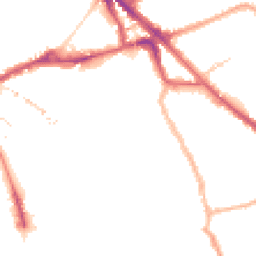 Night-time road noise heatmap for SE16 2RT
