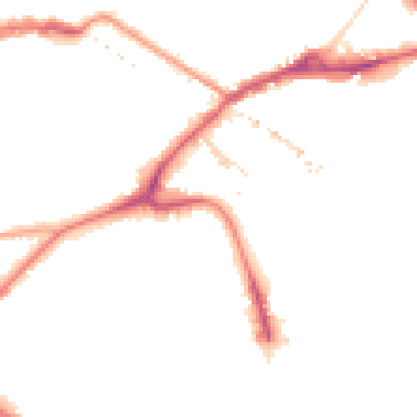 Night-time road noise heatmap for SE16 3BQ