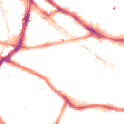 Night-time road noise heatmap for SE16 3GB