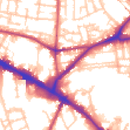 Daytime road noise heatmap for SE16 3JQ