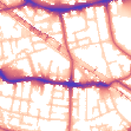 Daytime road noise heatmap for SE16 3UD