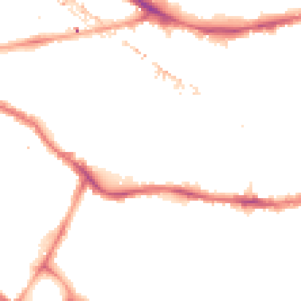 Night-time road noise heatmap for SE16 3UZ