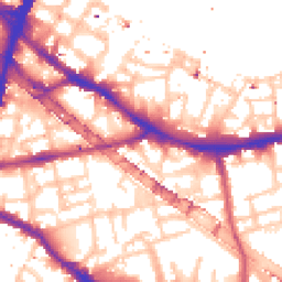 Daytime road noise heatmap for SE16 4TE