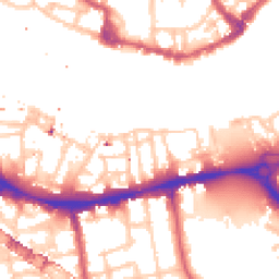Daytime road noise heatmap for SE16 4TP