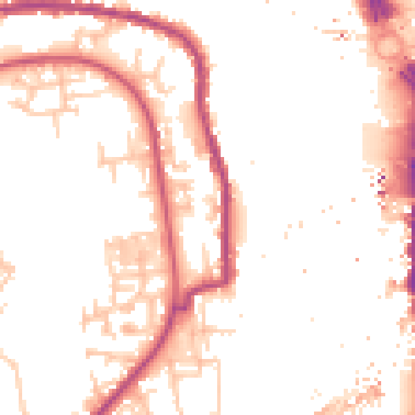 Daytime road noise heatmap for SE16 5GZ