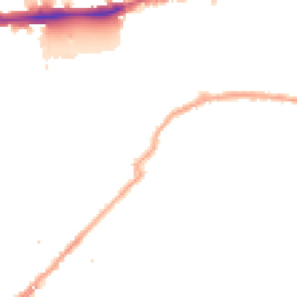 Night-time road noise heatmap for SE16 5RD