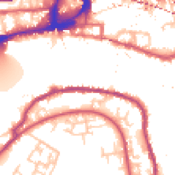 Daytime road noise heatmap for SE16 5XN