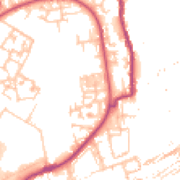 Daytime road noise heatmap for SE16 6AD
