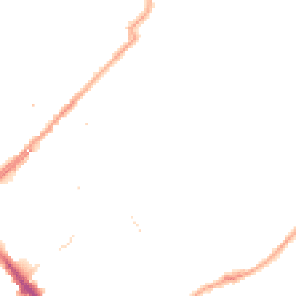 Night-time road noise heatmap for SE16 6XA