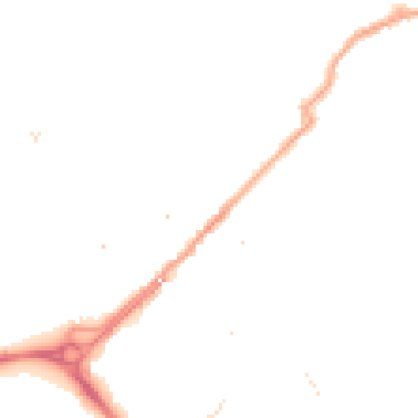 Night-time road noise heatmap for SE16 7DB