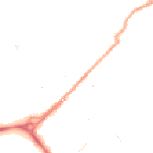 Night-time road noise heatmap for SE16 7DJ