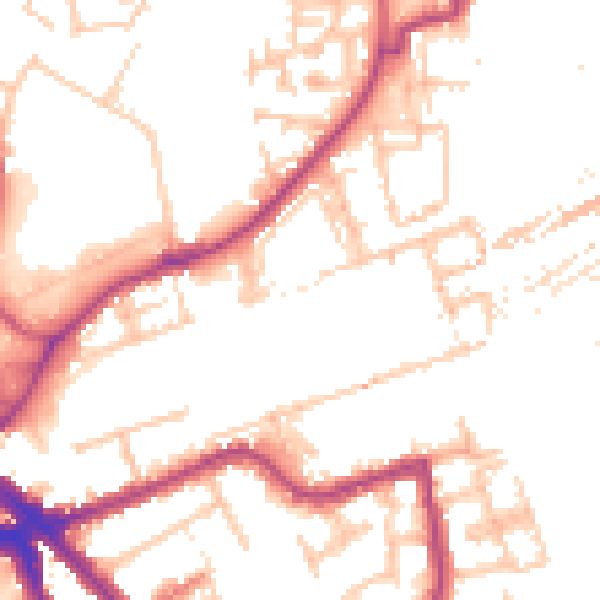 Daytime road noise heatmap for SE16 7LA