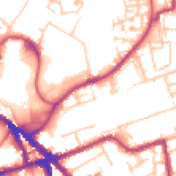 Daytime road noise heatmap for SE16 7PN