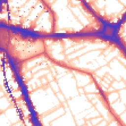 Daytime road noise heatmap for SE17 1AT