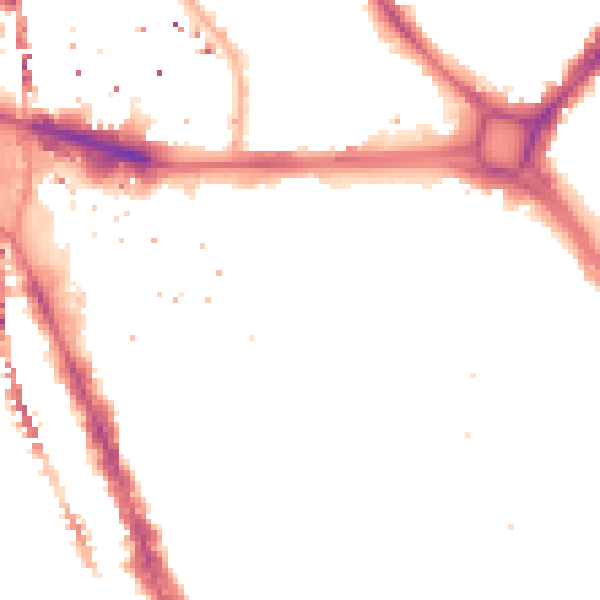 Night-time road noise heatmap for SE17 1BA