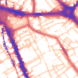 Daytime road noise heatmap for SE17 1BD