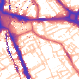 Daytime road noise heatmap for SE17 1BL