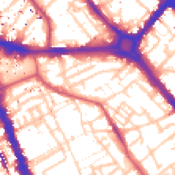 Daytime road noise heatmap for SE17 1BY
