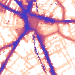 Daytime road noise heatmap for SE17 1JL