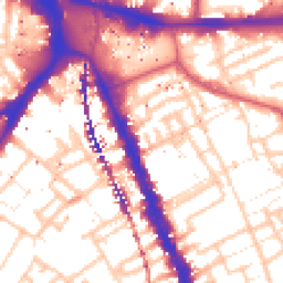 Daytime road noise heatmap for SE17 1LR