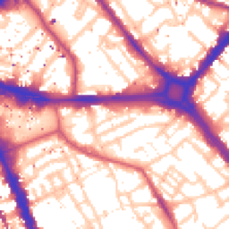 Daytime road noise heatmap for SE17 1PY