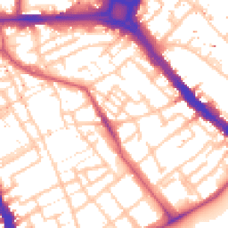 Daytime road noise heatmap for SE17 1QQ