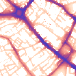 Daytime road noise heatmap for SE17 1SU