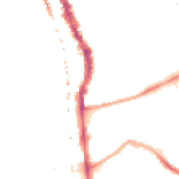 Night-time road noise heatmap for SE17 2BU