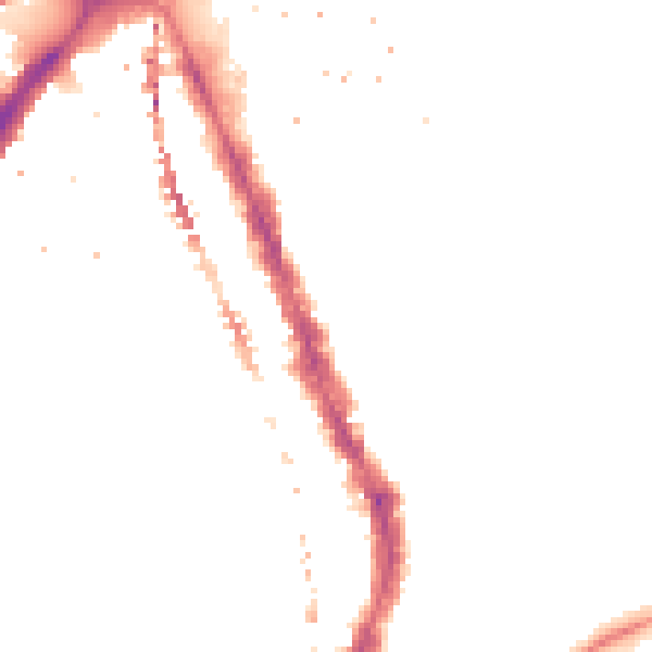 Night-time road noise heatmap for SE17 2EA