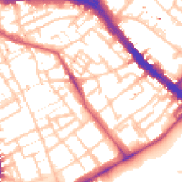 Daytime road noise heatmap for SE17 2FW
