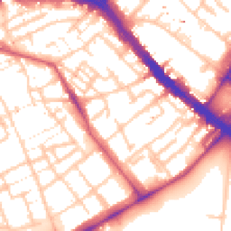 Daytime road noise heatmap for SE17 2LN
