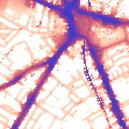 Daytime road noise heatmap for SE17 3AD