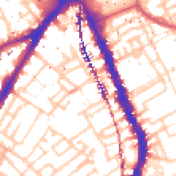 Daytime road noise heatmap for SE17 3FQ