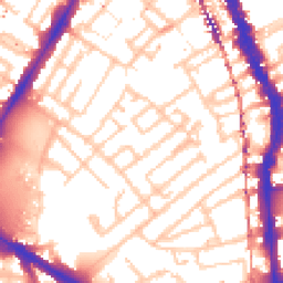 Daytime road noise heatmap for SE17 3QS